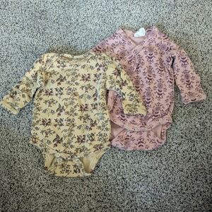 Kate Quinn Long-Sleeve Organic Cotton Floral Onesies